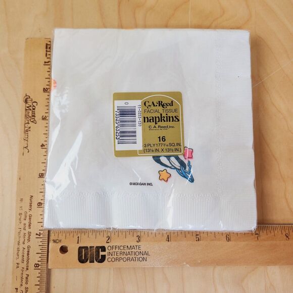 Vintage 80s Stardancer Party Napkins New Old Stock 16 Count by C.A. Reed - Picture 3 of 4